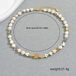Elegante Halsketten aus natürlichen Muschelnuggets für Frauen&nbsp;ZE2381