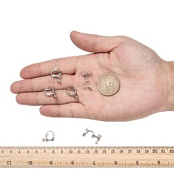 Messing zum Anschrauben Clip-On Ohrring baumelnde Charms Anhänger Einstellung Zubehörse&nbsp;KK-M019-01P