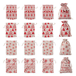 20 sac en tissu de coton à thème de Noël&nbsp;ABAG-TA0002-04B