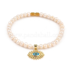 Messing Emaille Charme Armbänder&nbsp;BJEW-JB05381-M