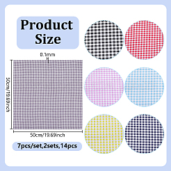 7 pieza de tela de algodón&nbsp;DIY-WH0579-88A