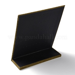 Espositori per orecchini con retro inclinato in legno rivestito in velluto&nbsp;NDIS-Q027-01B