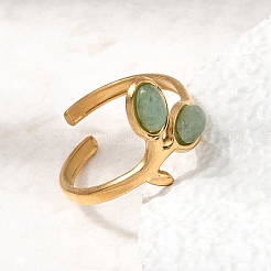 Offene Manschettenringe aus Edelstahl 304&nbsp;RJEW-F213-04G-08