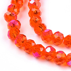 Chapelets de perles en verre électroplaqué&nbsp;EGLA-A034-T1mm-L29