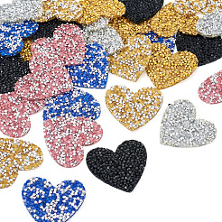 Écusson thermocollant en polyester avec strass&nbsp;FIND-TA0002-53C
