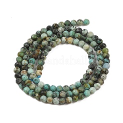 Brins de perles turquoises africaines naturelles (jaspe)&nbsp;X-G-P472-01