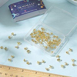 40 Stück Ohrstecker-BeZubehör aus 304 Edelstahl mit Kugelkopf&nbsp;STAS-SC0005-27