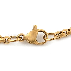 201 collane a catena con ciondolo religioso in acciaio inossidabile per donna&nbsp;NJEW-U018-02G-01