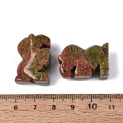 Pferdefigur aus natürlichem Unakit&nbsp;DJEW-N005-01H