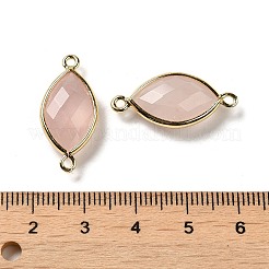 Natürliche facettierte Rosenquarz-Verbindungsanhänger&nbsp;G-K347-03G-13