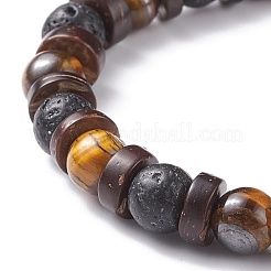 Bracelet extensible en noix de coco naturelle&nbsp;BJEW-JB08151
