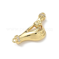 Pendentifs en laiton zircon cubique transparent&nbsp;KK-A300-15G