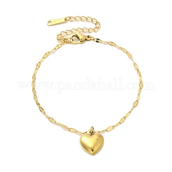 Bracelets à breloques en acier inoxydable 304&nbsp;BJEW-C084-04G