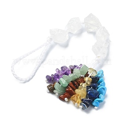 Pépites décorations pendentif en cristal de quartz naturel&nbsp;HJEW-JM00992-01