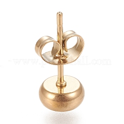 Boucles d'oreilles à tige en acier inoxydable 304 avec placage ionique (IP)&nbsp;STAS-K202-05A-G