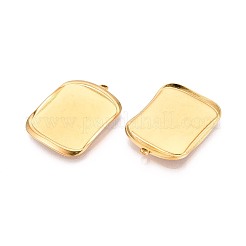 Cabochon-Fassungen für Anhänger aus Edelstahl 304&nbsp;STAS-T067-15G