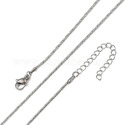 Colliers à maillons Boston en acier inoxydable 304 de 1.2 mm&nbsp;NJEW-D328-01P-03