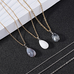 Collar de cadena de cable de acero inoxidable 304&nbsp;NJEW-UN0001-06
