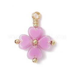 Acrylique avec pendentifs en laiton&nbsp;PALLOY-JF04136-01