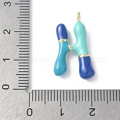 Colgantes de esmalte de latón&nbsp;KK-E093-03G-H-02