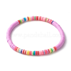 Handgefertigtes Polymer-Ton-Heishi-Perlen-Stretch-Armband&nbsp;BJEW-JB07351