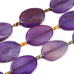 Brins de perles d'agate à bandes naturelles&nbsp;G-P605-L02-05