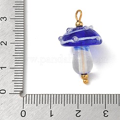 Pendentifs en acier inoxydable 304 avec travail du verre soufflé artisanal à la flamme.&nbsp;LA-CBA4231-01C-G