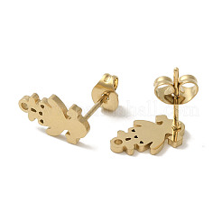 Placcatura ionica (ip) 304 acciaio inossidabile orecchini a perno&nbsp;STAS-I206-46G