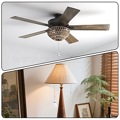 6 pz 6 stili di ciondoli in pelle PU per ventilatore da soffitto con catena di trazione&nbsp;HJEW-SP0001-76