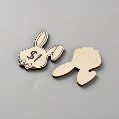 35 x selbstgemachte Belohnungsmarke aus Lindenholz mit Ostermotiv für Kinder.&nbsp;AJEW-WH0070-53B