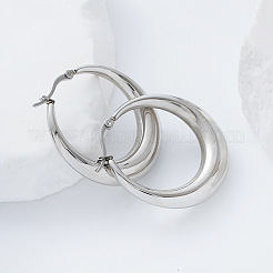 Boucles d'oreilles créoles en acier inoxydable 304&nbsp;HU3505