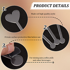 Bacchette di agitazione in acrilico trasparente stile 30 pz 3&nbsp;TACR-NB0001-30B