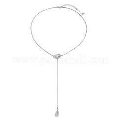Eisenschlangenkette mit CCB-Kunststoff-Tropfenquasten-Lasso-Halsketten&nbsp;FS-WG4E033-02