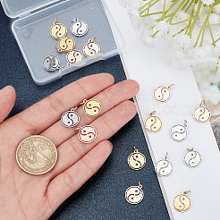 18 Stück 3 Farben 304 Edelstahl-Charms&nbsp;STAS-DC0003-02