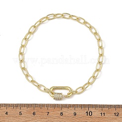 Messing Büroklammer Kette Armbänder&nbsp;BJEW-JB14224
