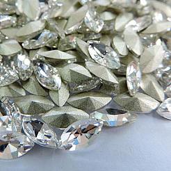 Cabochons strass di vetro pointed back &nbsp;RGLA-A011-4x8mm-M