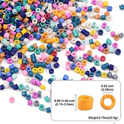 1800 Stück 15 Farben GlasZylinderförmigperlen&nbsp;SEED-YW0002-59