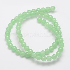 Chapelets de perles en jade de malaisie naturelle et teinte&nbsp;X-G-A146-6mm-A26