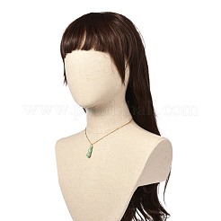 Collier pendentif turquoise synthétique à double pointe&nbsp;NJEW-JN03720-01