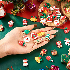 40pcs 20 Arten Weihnachtsthema-undurchsichtige Harzanhänger&nbsp;RESI-TA0003-58