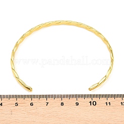 Manschette Armreif aus Messing&nbsp;BJEW-P168-F02