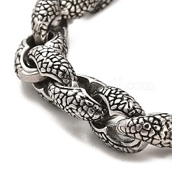 Bracelets à maillons serpent en acier inoxydable 304&nbsp;BJEW-E094-06AS