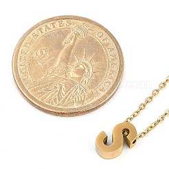 Collane pendenti in acciaio inossidabile placcato ionico (ip) 304&nbsp;NJEW-R050-01G-19