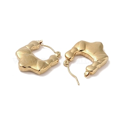Pendientes de medio aro de acero inoxidable 201 para mujer&nbsp;EJEW-G385-36G