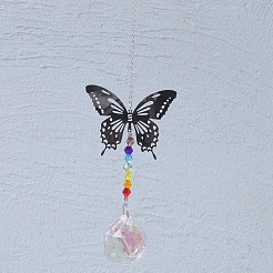 Cristal plafond ventilateur tirer chaînes chakra suspendus pendentifs prisme&nbsp;AJEW-WH0021-30A