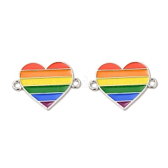 Emaille-Anhänger aus regenbogenfarbener Legierung&nbsp;ENAM-C005-13P
