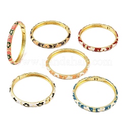Braccialetti con cerniera in lega di ottone per donna&nbsp;BJEW-K290-01B-G