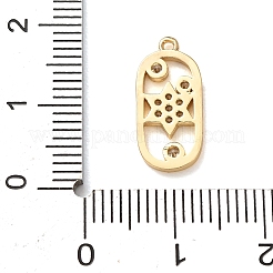 Pendenti in zirconi cubici trasparenti in micro pavè di ottone&nbsp;KK-H294-03G