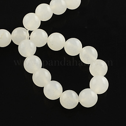 Blancos de la piedra preciosa del jade hebras de perlas naturales&nbsp;G-R267-10mm