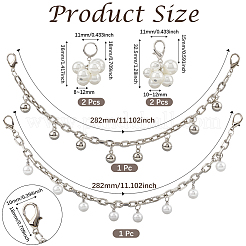 2 Stück 2 Stile Legierung Schuhdekorationskette&nbsp;AJEW-GF0011-22